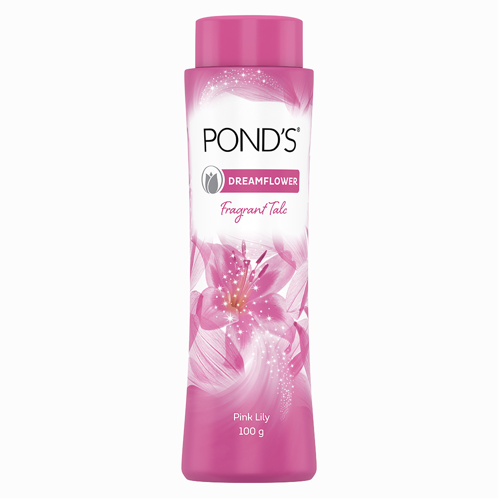 Pond's Dreamflower Fragrant Talcum Powder - Pink Lily - 100 Gram